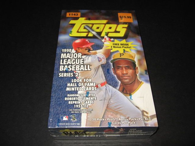 1998 Topps Baseball Series 2 Blaster Box (22/8)