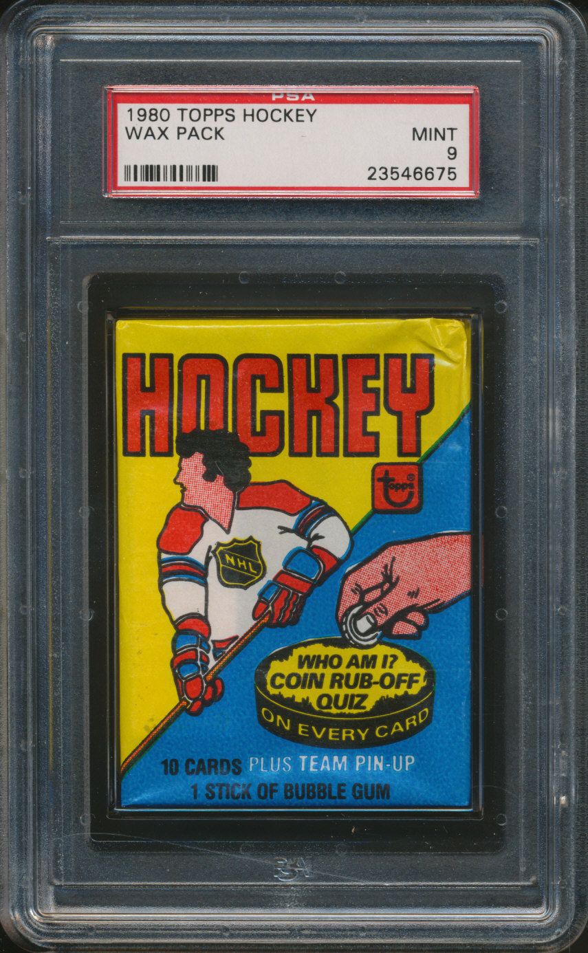 1980 1980/81 Topps Hockey Unopened Wax Pack PSA 9