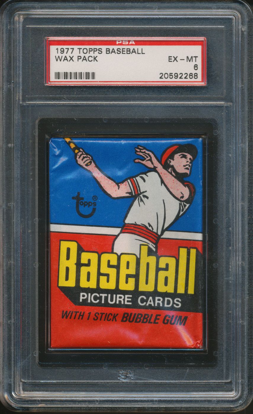 1977 Topps Baseball Unopened Wax Pack PSA 6