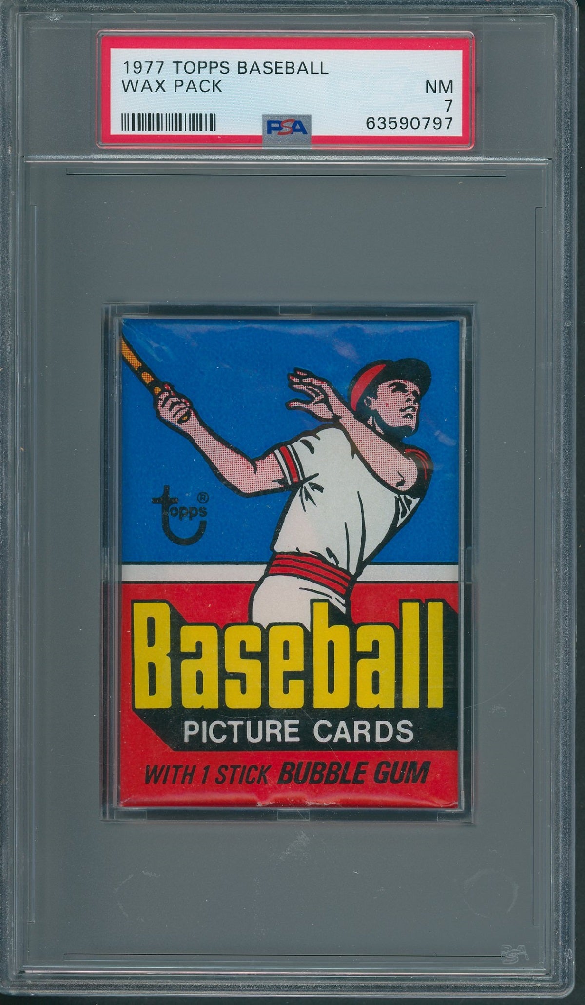 1977 Topps Baseball Unopened Wax Pack PSA 7