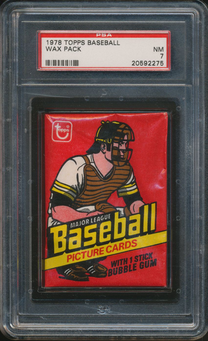 1978 Topps Baseball Unopened Wax Pack PSA 7