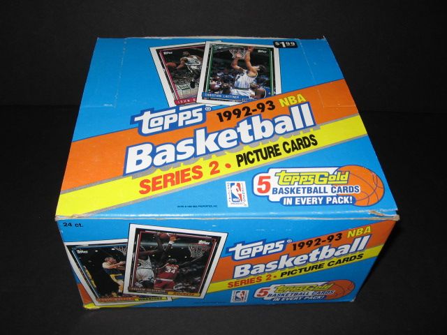 1992/93 Topps Basketball Series 2 Jumbo Box (24/41/5)