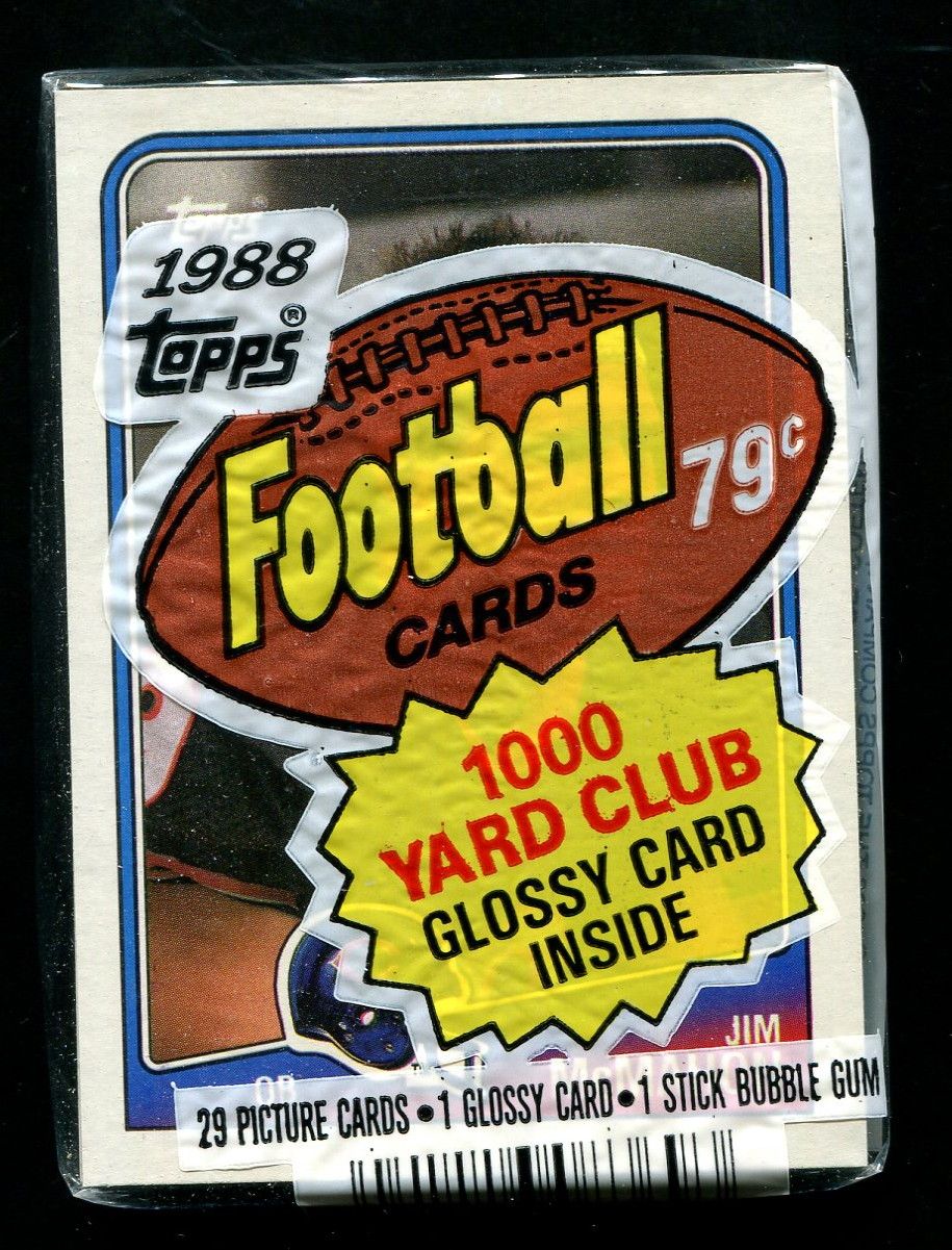 1988 Topps Football Unopened Cello Pack