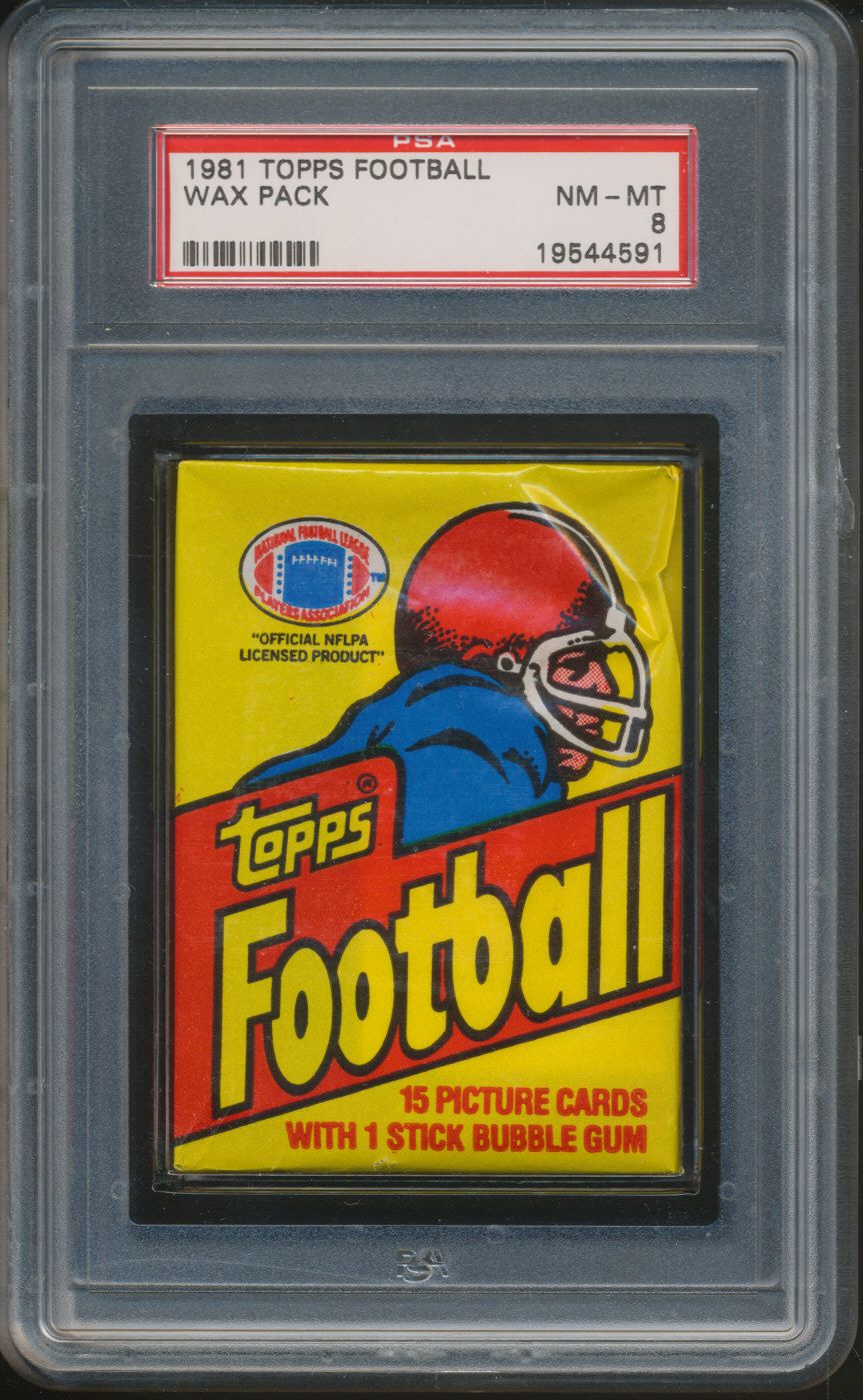 1981 Topps Football Unopened Wax Pack PSA 8