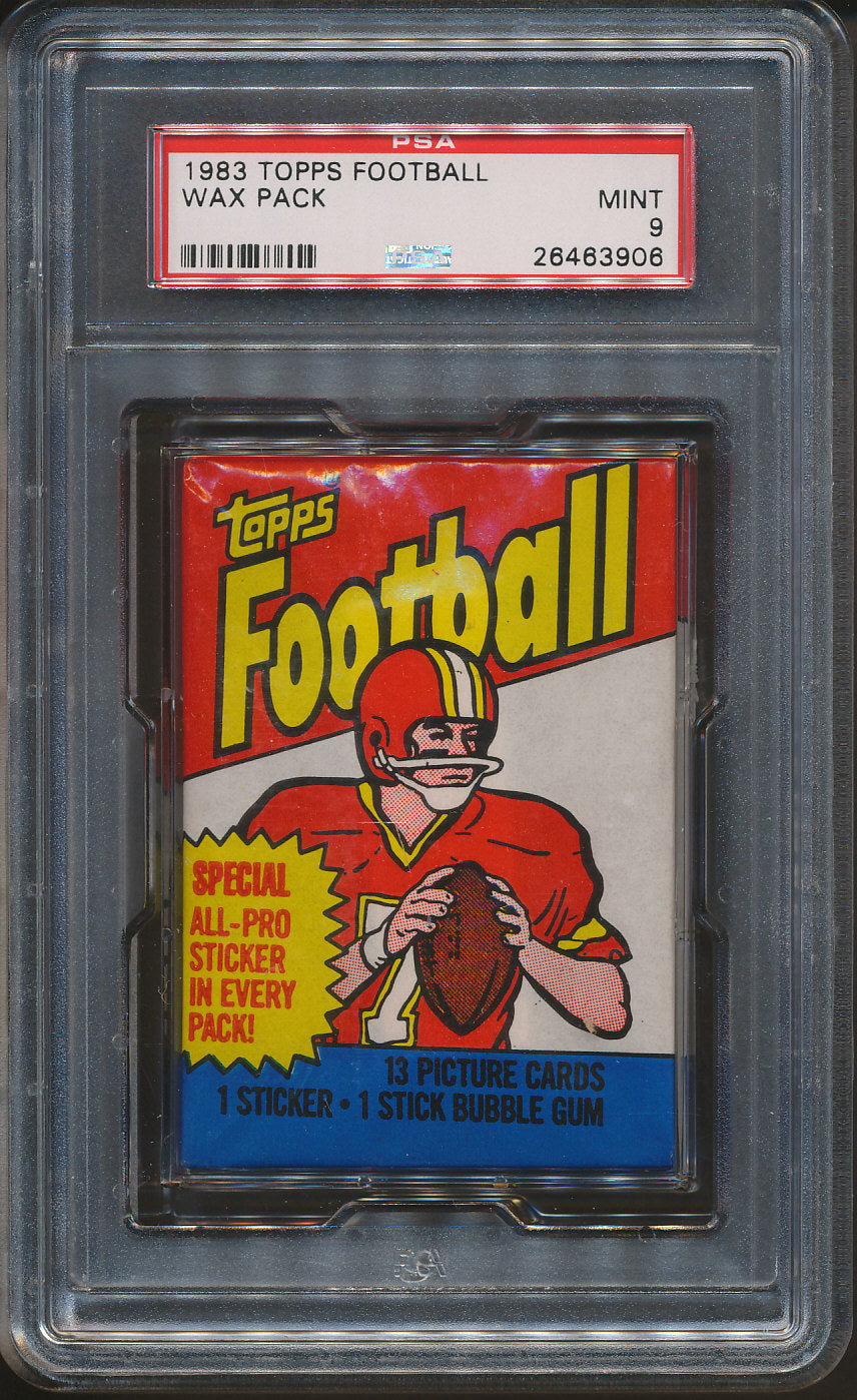 1983 Topps Football Unopened Wax Pack PSA 9