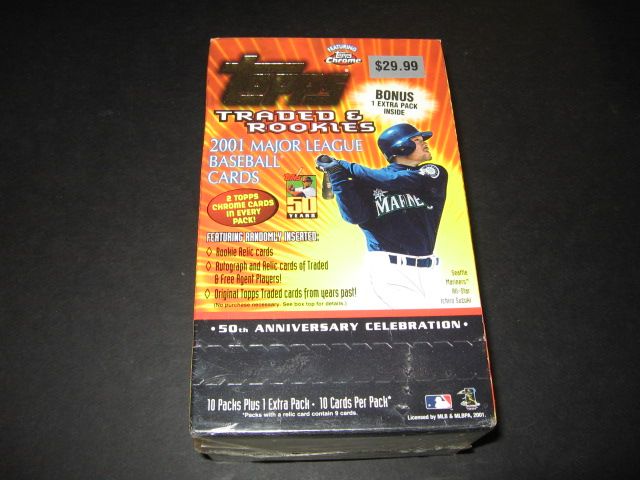 2001 Topps Baseball Traded & Rookies Blaster Box (11/10)