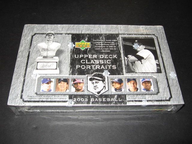 2003 Upper Deck Classic Portraits Baseball Box (w/o Bust)