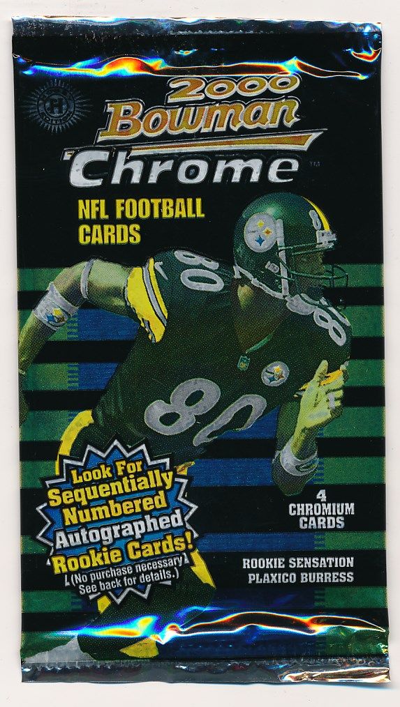 2000 Bowman Chrome Football Unopened Pack (Hobby)