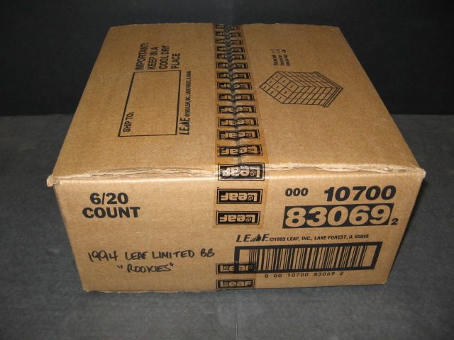 1994 Leaf Limited Rookies Baseball Case (6 Box) (83069)