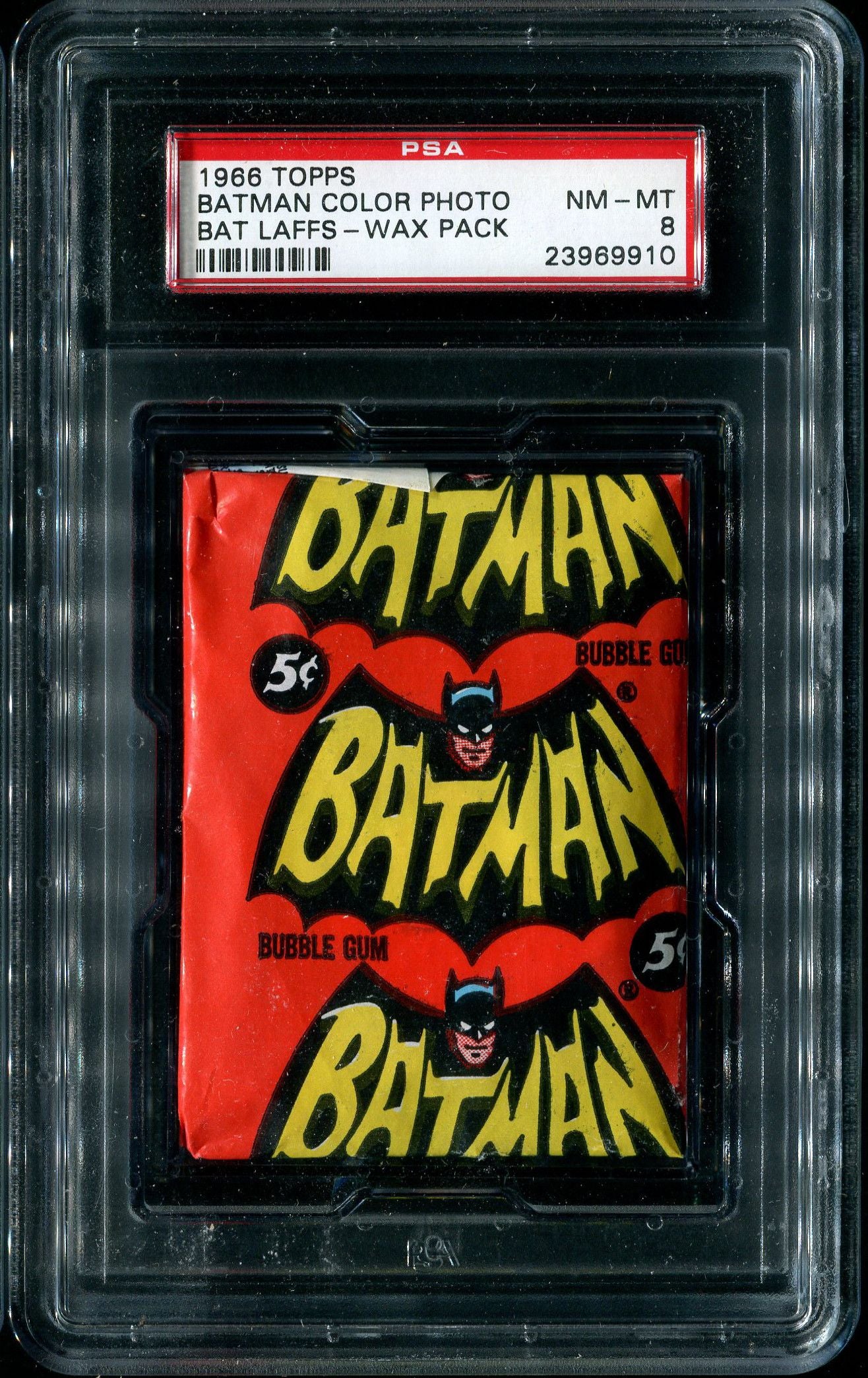 1966 Topps Batman Bat Laffs Unopened Wax Pack PSA NM-MT 8
