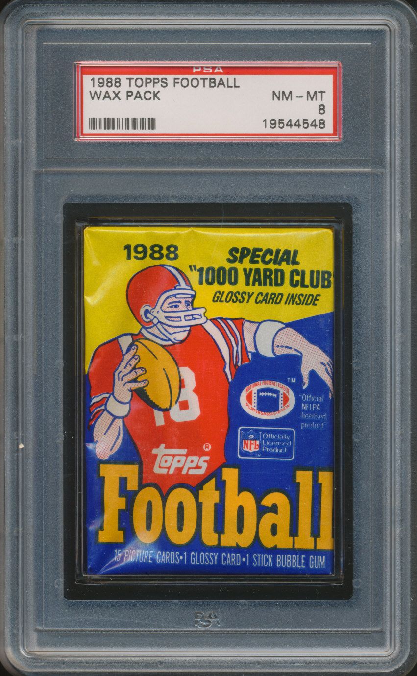 1988 Topps Football Unopened Wax Pack PSA 8