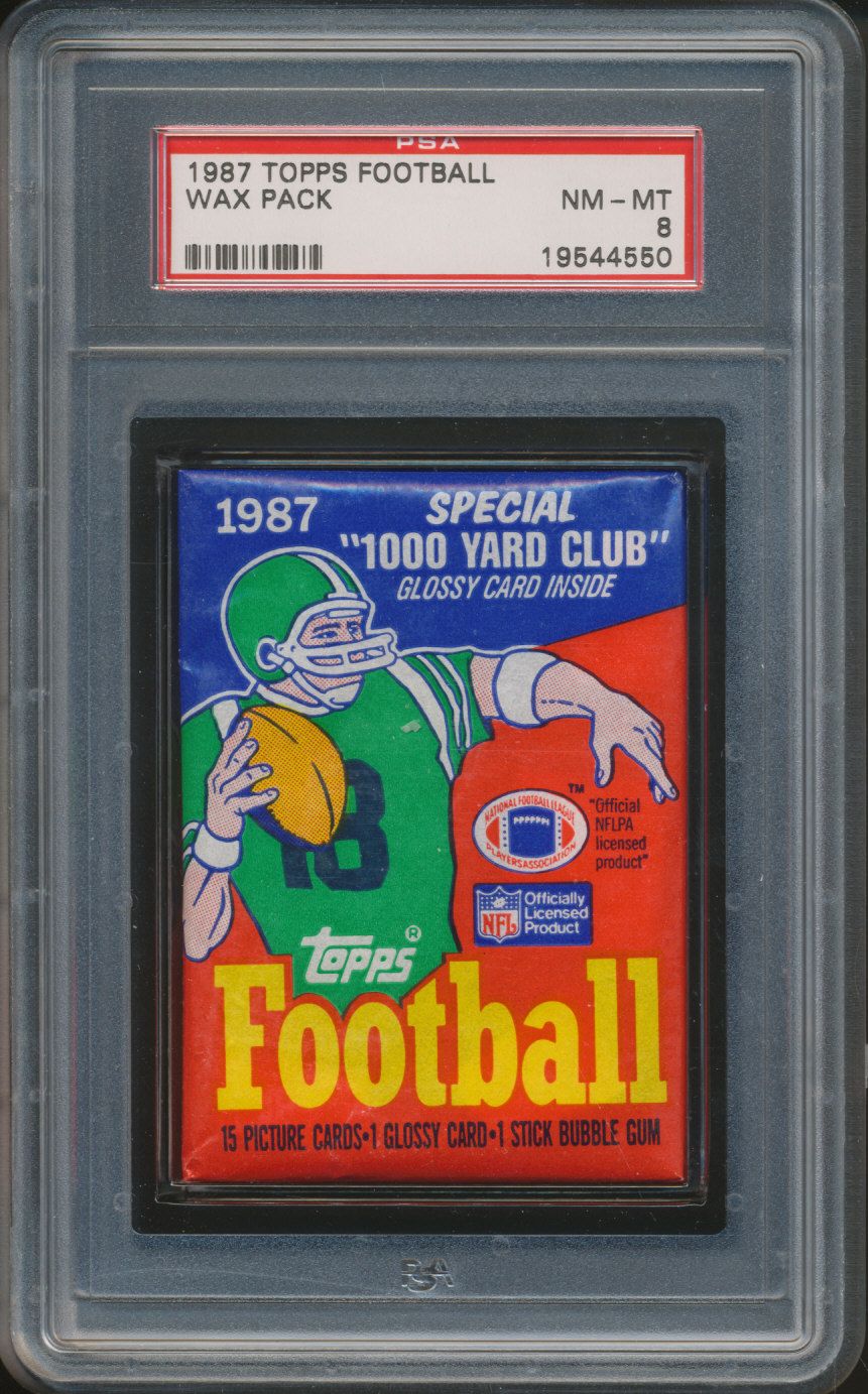 1987 Topps Football Unopened Wax Pack PSA 8