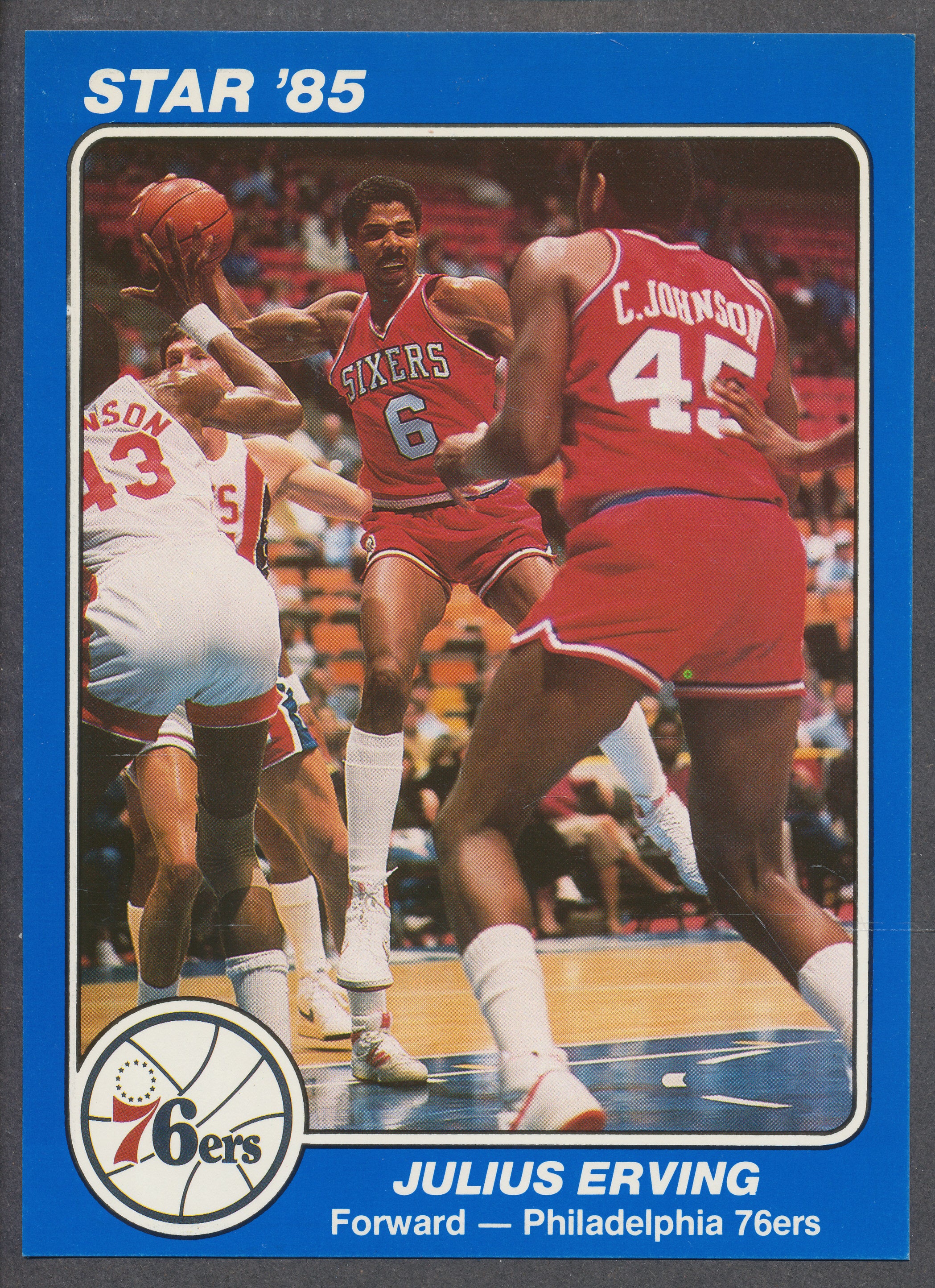 1985 Star Basketball 76'ers 5x7 Complete Blue Set NM/MT