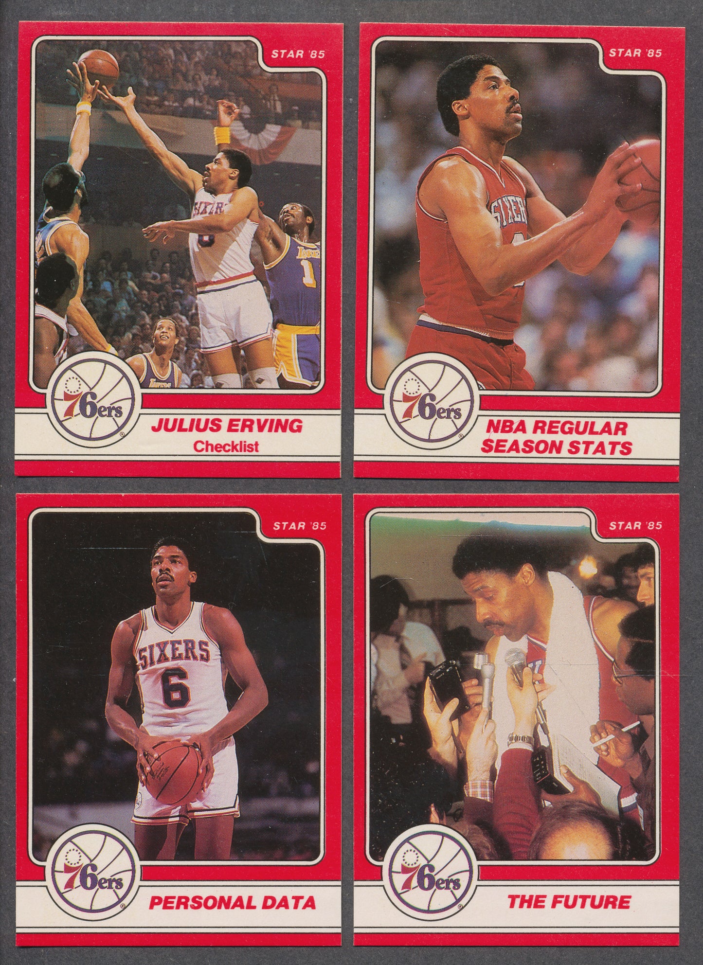 1984/85 Star Basketball Julius Erving Complete Set NM/MT