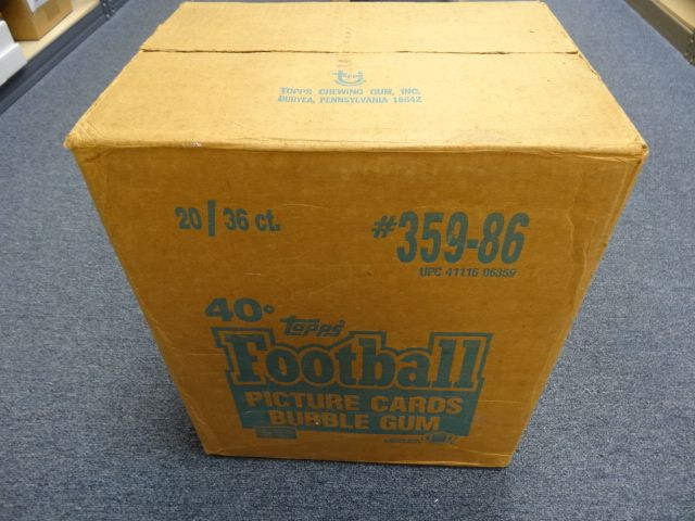 1986 Topps Football Unopened Wax Case (20 Box) (Authenticate)