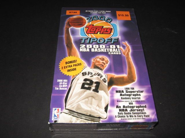 2000/01 Topps Tip Off Basketball Blaster Box (22/6)