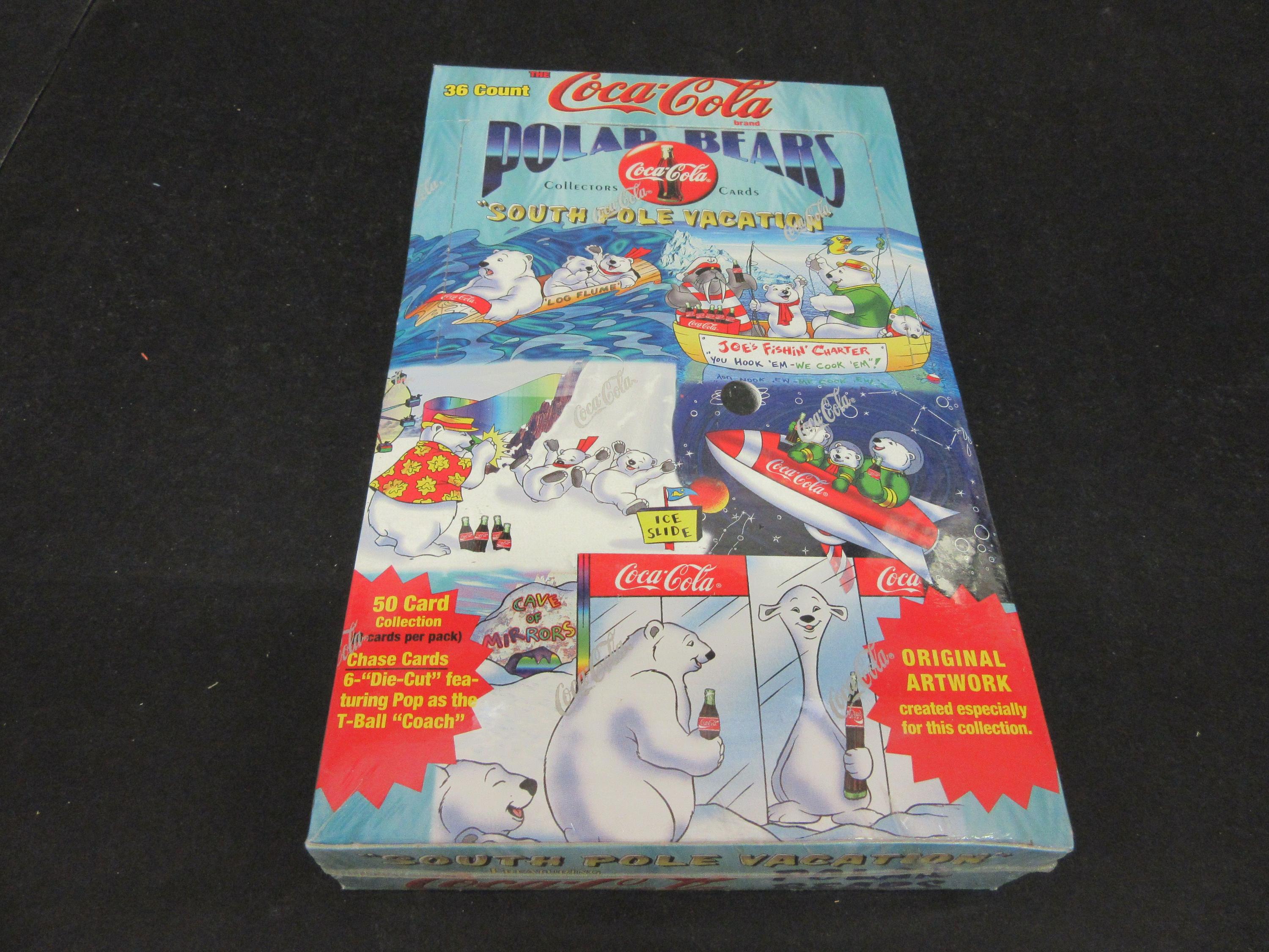 1996 Collect A Card Coca Cola Polar Bears Trading Cards Box