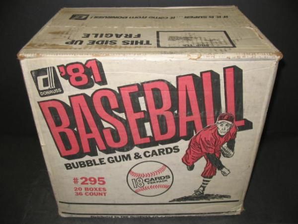 1981 Donruss Baseball Unopened Wax Case (20 Box) (Sealed)