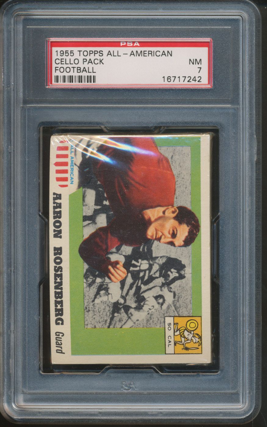 1955 Topps All-American Football Unopened Cello Pack PSA 7