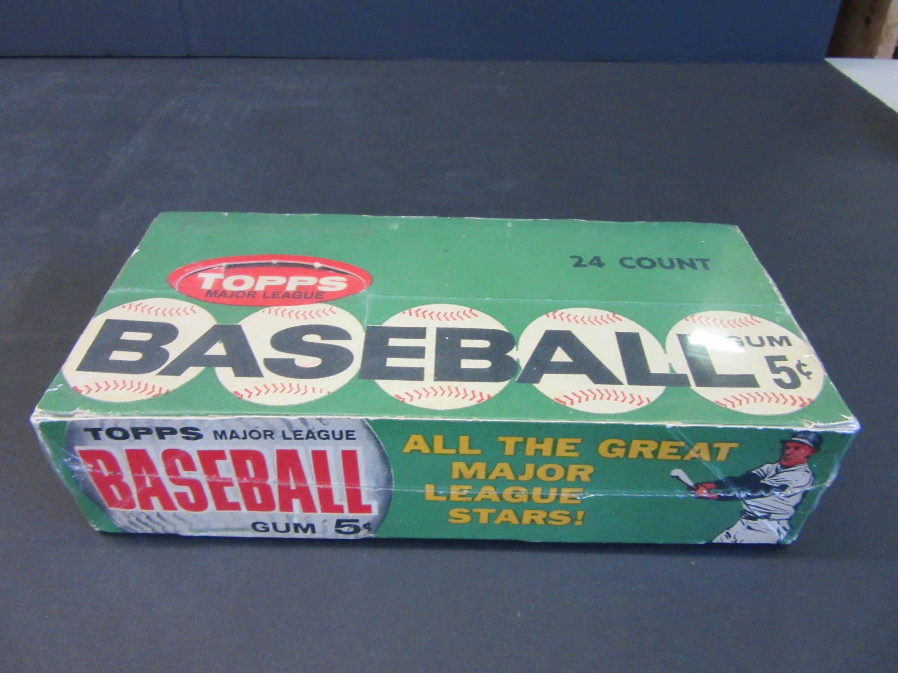 1962 Topps Baseball 5 Cent Empty Display Box (Box 1)