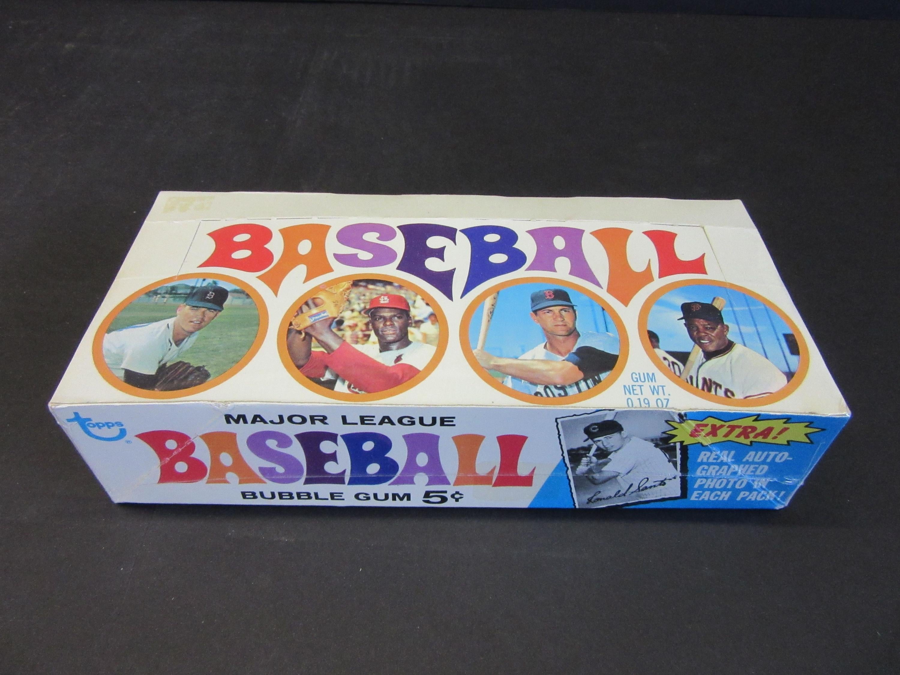 1969 Topps Baseball Unopened 5 Cent Wax Box