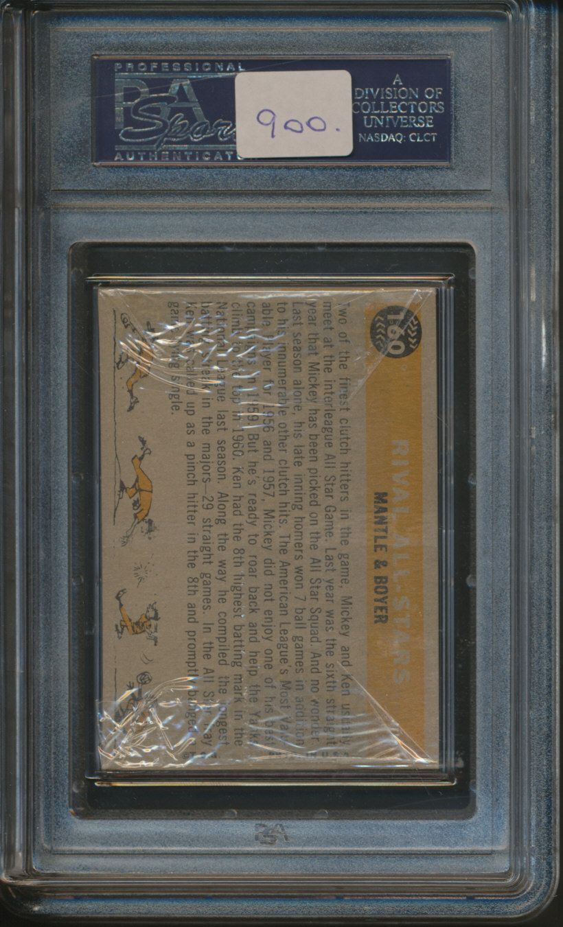 1960 Topps Baseball Unopened 2nd Series Cello Pack PSA 7 Yastrzemski Top