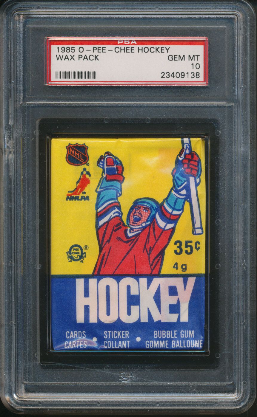 1985/86 OPC O-Pee-Chee Hockey Unopened Wax Pack PSA 10