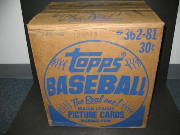 1981 Topps Baseball Unopened Wax Case (20 Box)