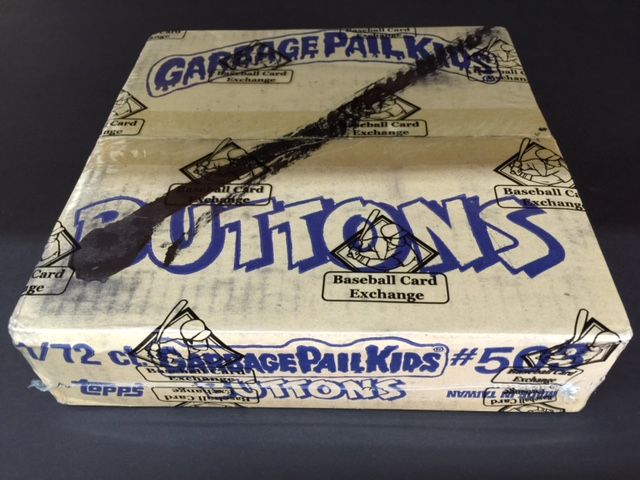 1986 Topps Garbage Pail Buttons Box (72 Count) (Authenticate)