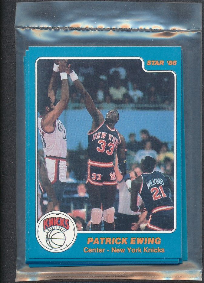 1985/86 Star Basketball Knicks Bagged Team Set (Ewing RC)