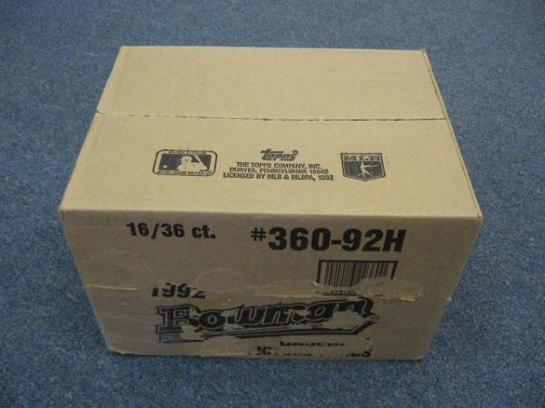 1992 Bowman Baseball Case (Hobby) (16 Box) (Sealed)