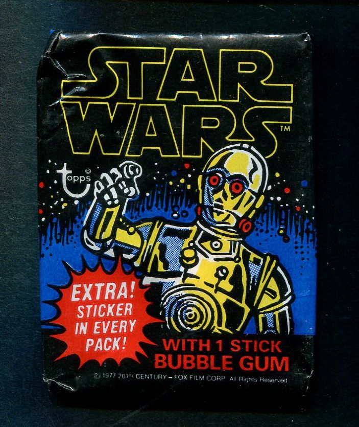 1977 Topps Star Wars Series 2 Fun Pack Unopened Wax Pack (2 Card)