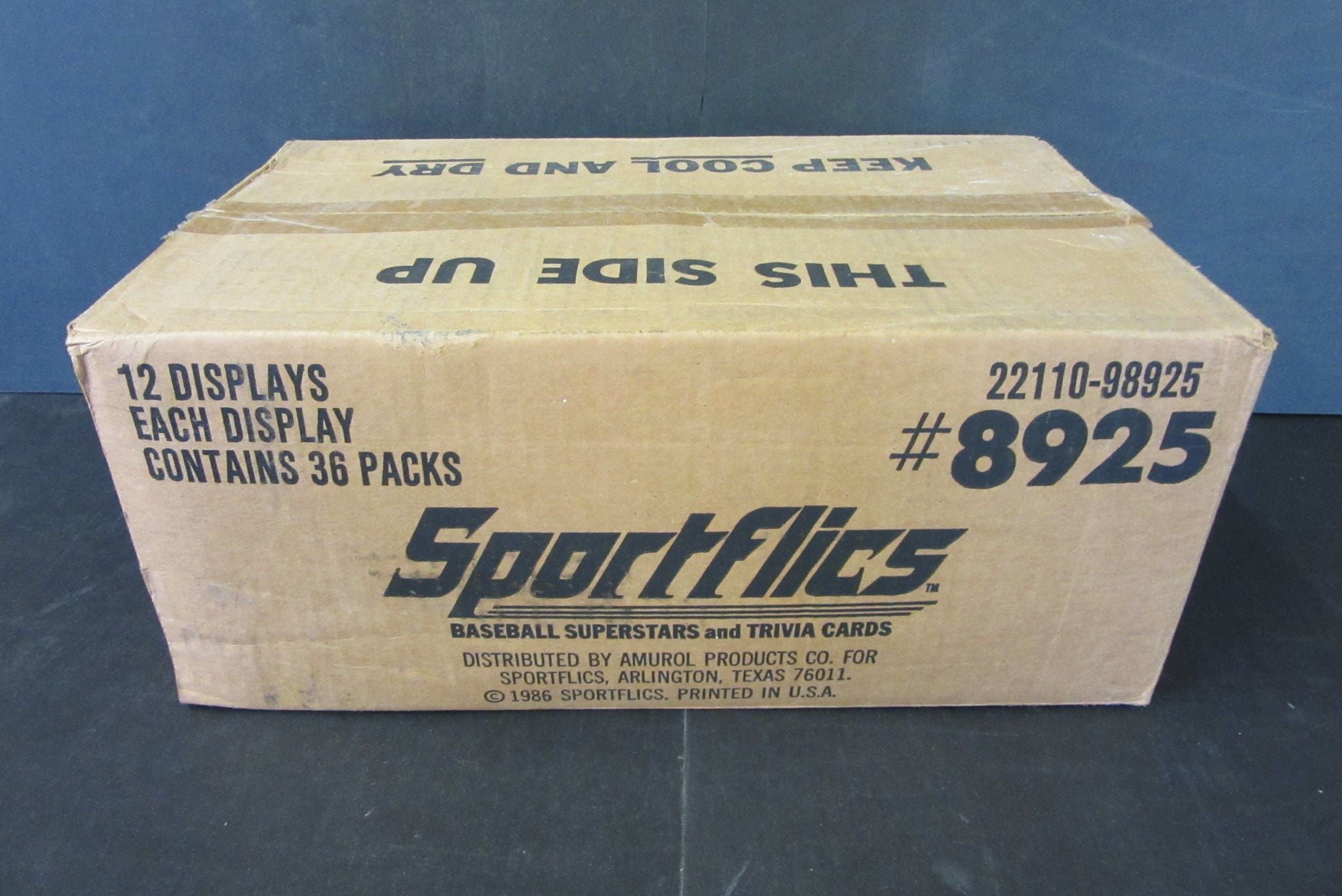 1986 Sportflics Baseball Case (12 Box)