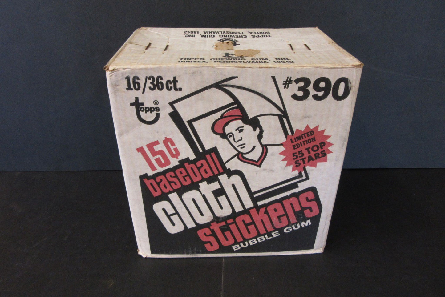 1977 Topps Baseball Cloth Stickers Unopened Wax Case (16 Box)