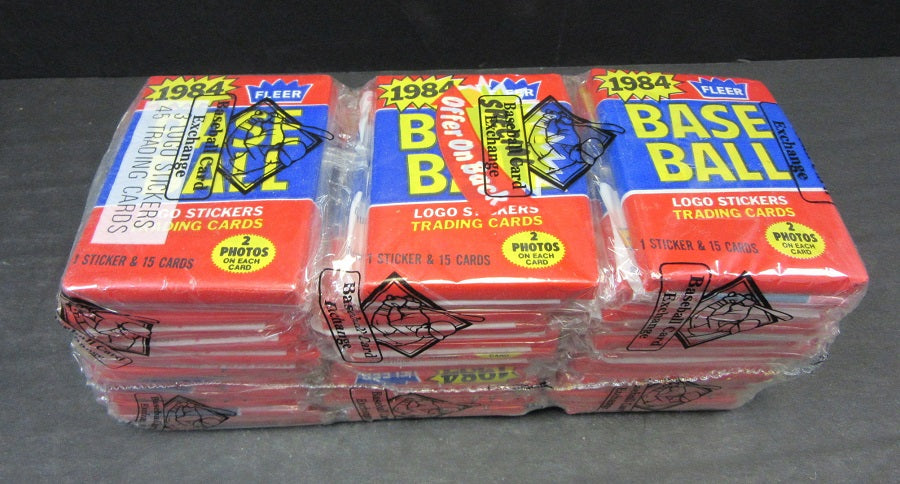 1984 Fleer Baseball Unopened Wax Pack Rack Pack (Lot of 12) (BBCE)