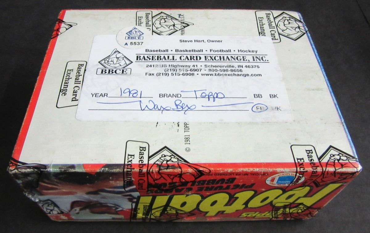 1981 Topps Football Unopened Wax Box (BBCE) (X-Out)