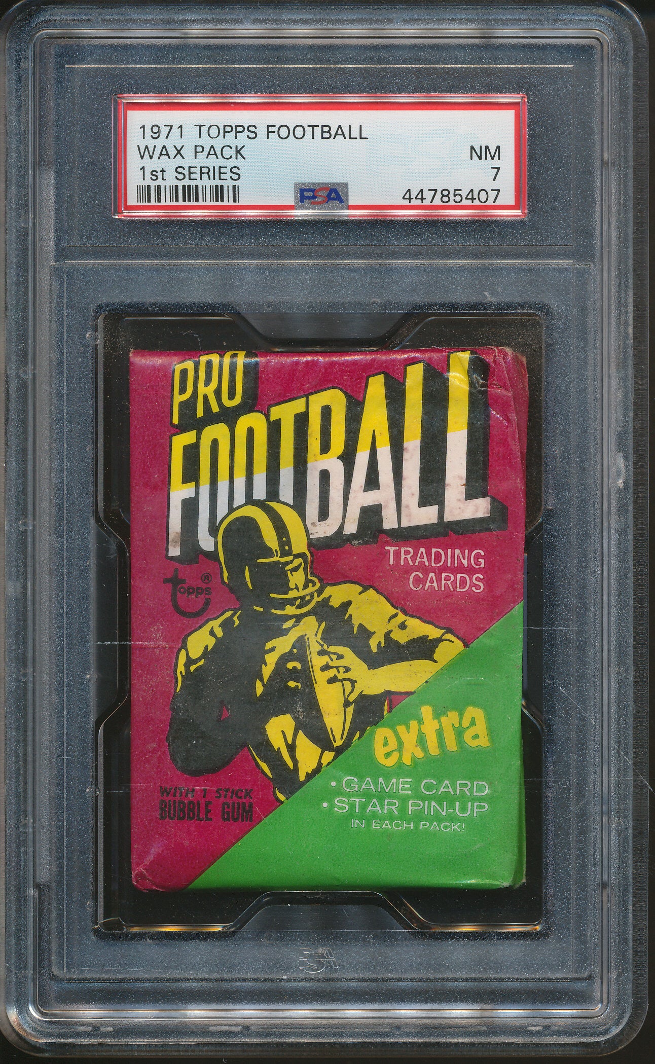 1971 Topps Football Unopened 1st Series Wax Pack PSA 7