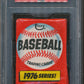 1976 Topps Baseball Unopened Wax Pack PSA 7