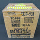 1993/94 Topps Stadium Club Basketball Series 1 Case (18 Box)