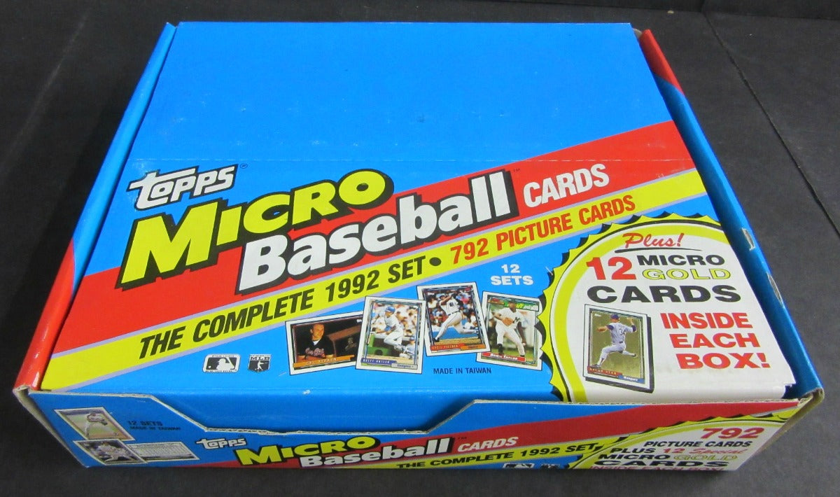 1992 Topps Baseball Micro Factory Set Box (12 Sets)