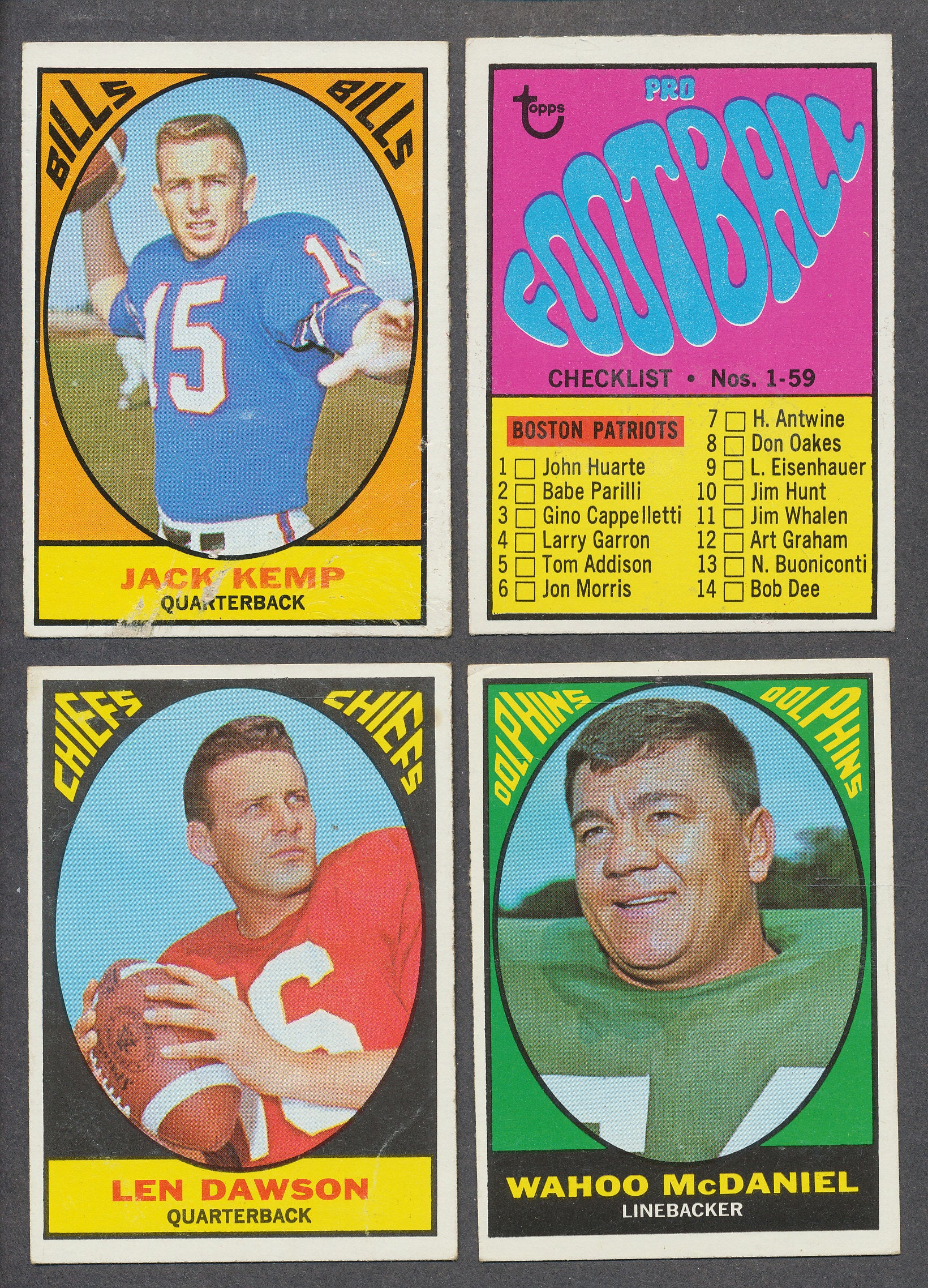 1967 Topps Football Near Set (131/132) EX/MT