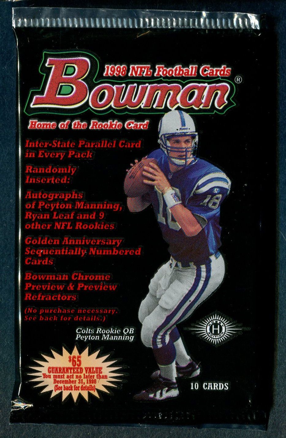 1998 Bowman Football Unopened Pack (Hobby)