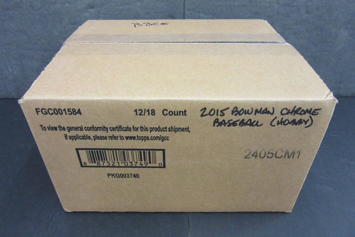 2015 Bowman Chrome Baseball Case (Hobby) (12 Box)