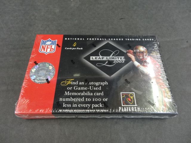 2003 Leaf Limited Football Unopened Pack (Hobby)