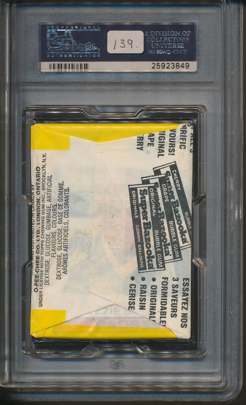 1979 OPC O-Pee-Chee Baseball Unopened Wax Pack PSA 8