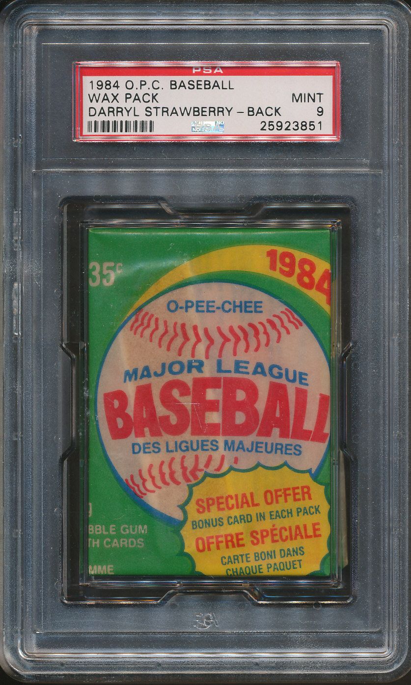 1984 OPC O-Pee-Chee Baseball Unopened Wax Pack PSA 9