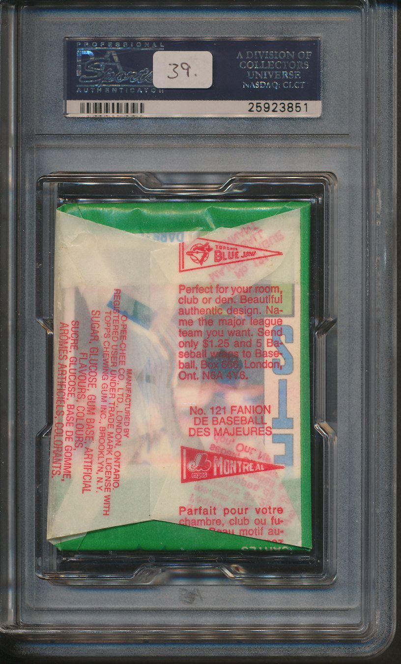 1984 OPC O-Pee-Chee Baseball Unopened Wax Pack PSA 9