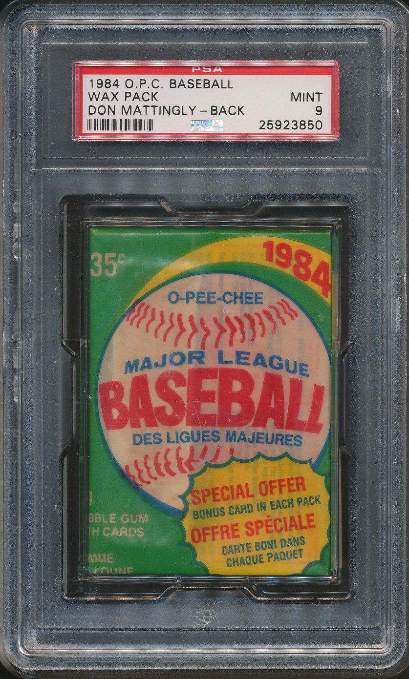 1984 OPC O-Pee-Chee Baseball Unopened Wax Pack PSA 9