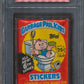 1986 Topps Garbage Pail Kids 6th Series Wax Pack PSA 8 (w/)