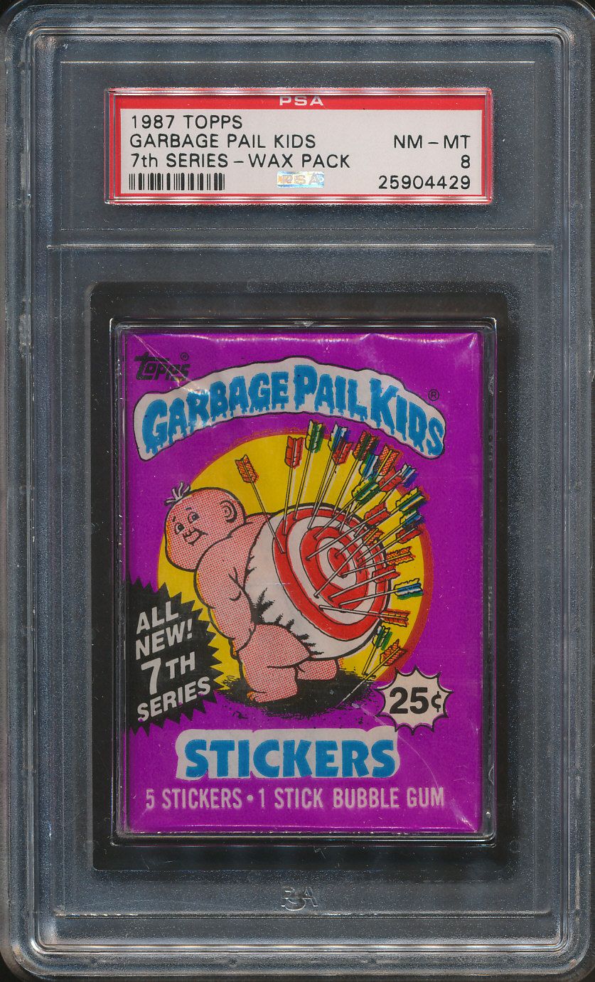 1986 Topps Garbage Pail Kids 7th Series Wax Pack PSA 8 (w/)